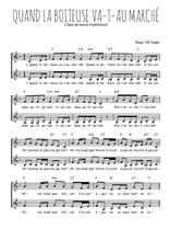 Téléchargez l'arrangement de la partition de chant-de-marins-quand-la-boiteuse-va-t-au-marche en PDF à deux voix