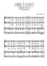 Téléchargez la partition de Hymne à la nuit en PDF pour 2 voix égales et piano