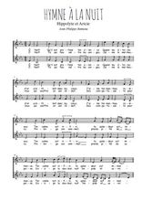 Téléchargez l'arrangement de la partition de Hymne à la nuit en PDF à deux voix