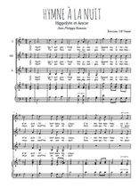 Téléchargez l'arrangement de la partition de Hymne à la nuit en PDF pour trois voix de femmes et piano