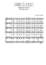 Téléchargez la partition de Hymne à la nuit en PDF pour 4 voix SATB et piano