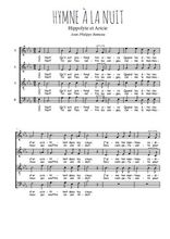 Téléchargez l'arrangement de la partition de jean-philippe-rameau-hymne-a-la-nuit en PDF à quatre voix