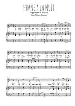 Téléchargez la partition de Hymne à la nuit en PDF pour Chant et piano