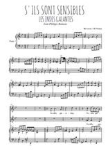 Téléchargez l'arrangement de la partition de La danse des Sauvages en PDF pour deux voix égales et piano
