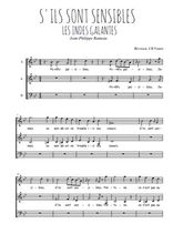 Téléchargez l'arrangement de la partition de Jean-Philippe-Rameau-La-danse-des-Sauvages en PDF à trois voix