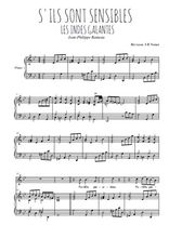 Téléchargez l'arrangement de la partition de jean-philippe-rameau-la-danse-des-sauvages en PDF pour Chant et piano