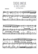 Téléchargez la partition de Tendre amour, Les Indes galantes en PDF pour Chant et piano