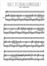 Téléchargez l'arrangement de la partition de Raphael-Petillo-Que-c-est-beau-la-musique en PDF pour Chant et piano