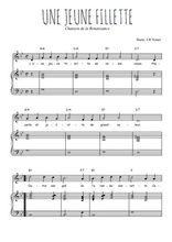 Téléchargez la partition de Une jeune fillette en PDF pour Chant et piano