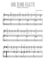 Téléchargez l'arrangement de la partition de Traditionnel-Une-jeune-fillette en PDF pour Chant et piano