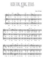 Téléchargez l'arrangement de la partition de Traditionnel-Ride-on-king-Jesus en PDF à trois voix