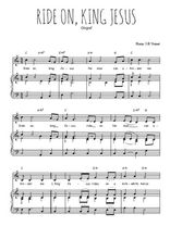 Téléchargez l'arrangement de la partition de Traditionnel-Ride-on-king-Jesus en PDF pour Chant et piano