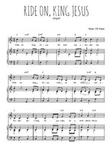 Téléchargez l'arrangement de la partition de gospel-ride-on-king-jesus en PDF pour Chant et piano