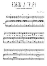 Téléchargez la partition de Robin-a-trush en PDF pour Chant et piano
