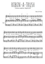 Téléchargez l'arrangement de la partition de robin-a-trush en PDF pour Chant et piano