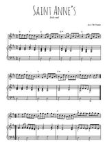 Téléchargez la partition de Saint Anne's en PDF pour Mélodie et piano