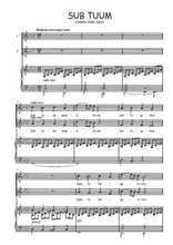 Téléchargez la partition de Sub tuum en PDF pour Chant et piano