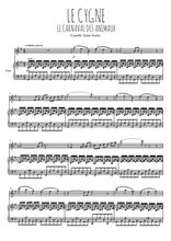 Téléchargez l'arrangement de la partition de camile-saint-saens-le-cygne-carnaval-des-animaux en PDF pour Mélodie et piano