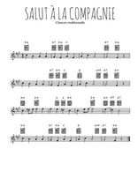 Téléchargez l'arrangement de la partition en Sib de la musique Salut à la compagnie en PDF