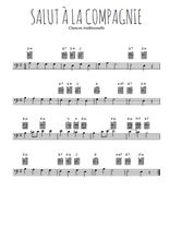 Téléchargez la partition de Salut à la compagnie en clef de fa