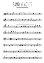 Téléchargez l'arrangement de la partition de chanson-serbe-samo-nemoj-ti en PDF à deux voix