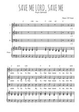 Téléchargez l'arrangement de la partition de Save me Lord, save me en PDF pour trois voix mixtes et piano