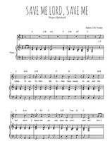 Téléchargez l'arrangement de la partition de Traditionnel-Save-me-Lord-save-me en PDF pour Chant et piano