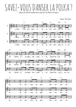 Téléchargez l'arrangement de la partition de Savez-vous danser la polka en PDF à trois voix