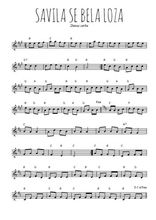 Téléchargez l'arrangement de la partition en Sib de la musique Savila se Bela Loza en PDF