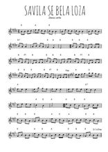 Téléchargez l'arrangement de la partition pour sax en Mib de la musique Savila se Bela Loza en PDF