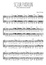 Téléchargez l'arrangement de la partition de chant-italien-sciur-padrum en PDF à deux voix