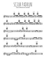Téléchargez l'arrangement de la partition en Sib de la musique Sciur padrum en PDF
