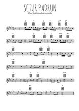 Téléchargez la partition pour saxophone en Mib de la musique chant-italien-sciur-padrum en PDF