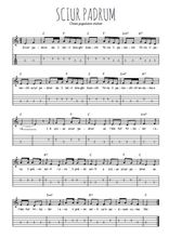 Téléchargez la tablature de la musique chant-italien-sciur-padrum en PDF