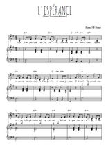 Téléchargez la partition de L'espérance en PDF pour Chant et piano