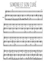 Téléchargez la partition de Simone et son curé en PDF pour Chant et piano