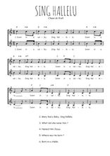 Téléchargez l'arrangement de la partition de Sing Hallelu en PDF à deux voix