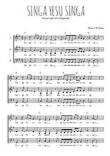 Téléchargez l'arrangement de la partition de Traditionnel-Singa-Yesu-singa en PDF à trois voix