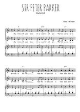Téléchargez l'arrangement de la partition de Sir Peter Parker en PDF pour deux voix égales et piano