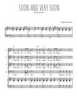 Téléchargez l'arrangement de la partition de Soon and very soon en PDF pour 4 voix mixtes et piano