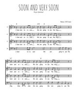 Téléchargez l'arrangement de la partition de Soon and very soon en PDF à quatre voix SATB