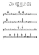 Téléchargez l'arrangement de la partition pour sax en Mib de la musique Soon and very soon en PDF