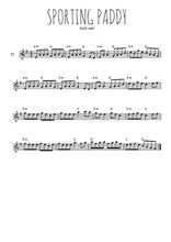 Téléchargez la partition de la musique Sporting Paddy en PDF, pour flûte traversière