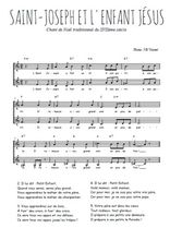 Téléchargez l'arrangement de la partition de Saint Joseph et l'enfant Jésus en PDF à deux voix