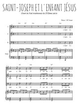 Téléchargez l'arrangement de la partition de Saint Joseph et l'enfant Jésus en PDF pour trois voix mixtes et piano