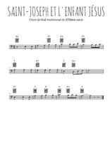 Téléchargez la partition de Saint Joseph et l'enfant Jésus en clef de fa