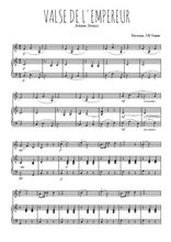 Téléchargez l'arrangement de la partition de strauss-valse-de-l-empereur-op437 en PDF pour Chant et piano