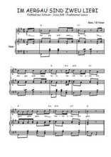 Téléchargez l'arrangement de la partition de Traditionnel-Im-Aergau-sind-zweu-liebi en PDF pour Chant et piano