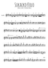 Téléchargez la partition pour saxophone en Mib de la musique danse-croate-sukacko-kolo en PDF