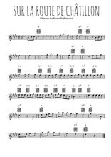 Téléchargez l'arrangement de la partition pour sax en Mib de la musique Sur la route de Châtillon en PDF